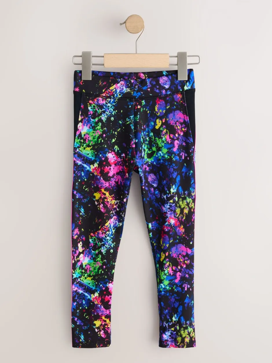 Broeken En Leggings|Next Zwart Multi Splat - Sportlegging (3-16 jr)