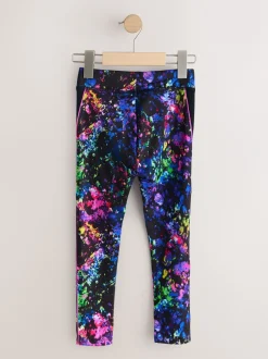 Broeken En Leggings|Next Zwart Multi Splat - Sportlegging (3-16 jr)