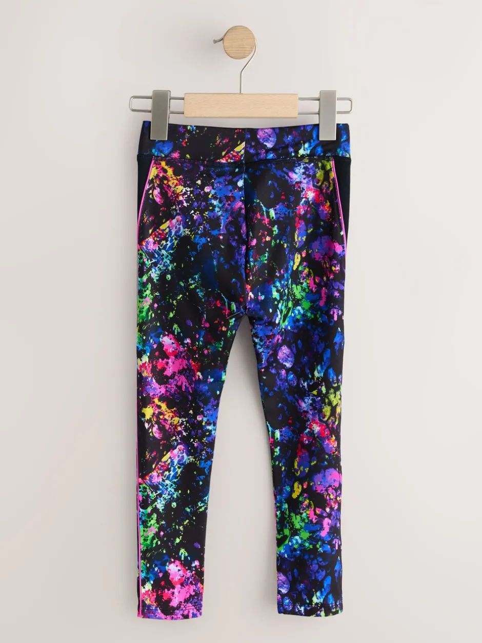 Broeken En Leggings|Next Zwart Multi Splat - Sportlegging (3-16 jr)