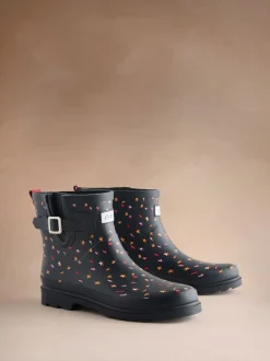 Laarzen*Cath Kidston - Wellington laarzen Zwart opvouwbare sterretjesprint