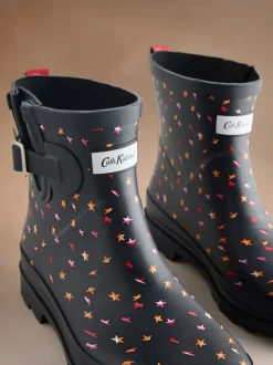 Laarzen*Cath Kidston - Wellington laarzen Zwart opvouwbare sterretjesprint