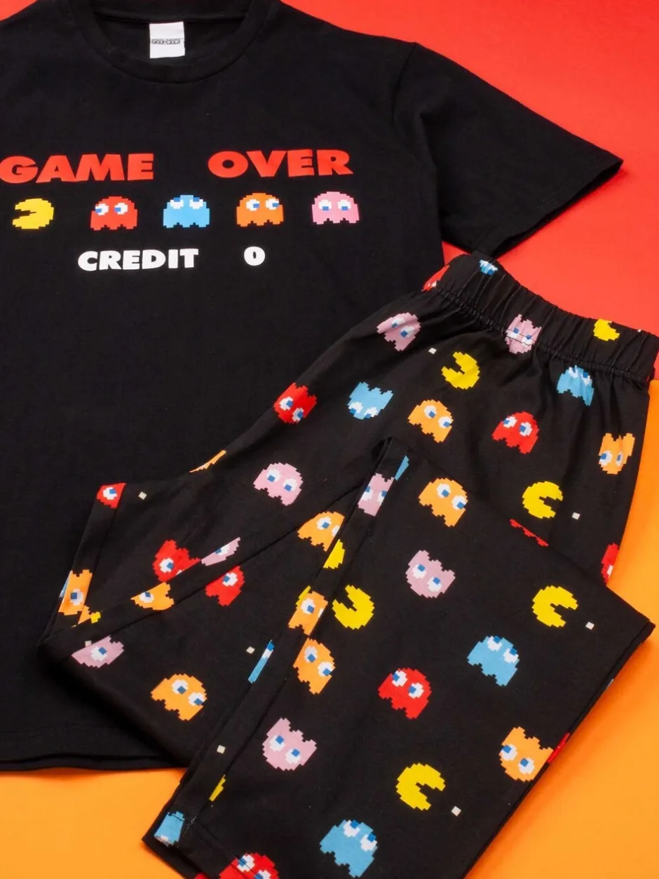 Pyjama's*Vanilla Underground - pyjama met lange pijpen Zwart Pacman