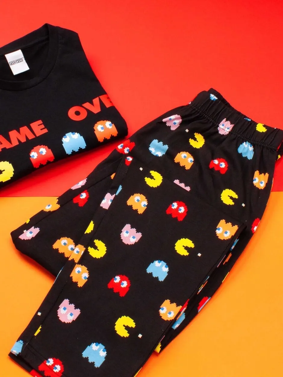 Pyjama's*Vanilla Underground - pyjama met lange pijpen Zwart Pacman