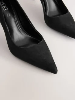 Schoenen Met Hakken|Ruimvallend En Extraruimvallend*Next Zwart suède - Leren mid-court pumps