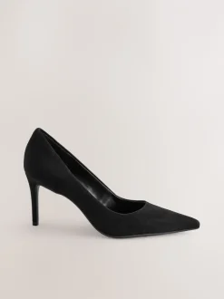 Schoenen Met Hakken*Next - Leren mid-court pumps Zwart suède