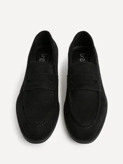 Schoenen*Linzi - Aurelio Penny Loafers Zwart suède