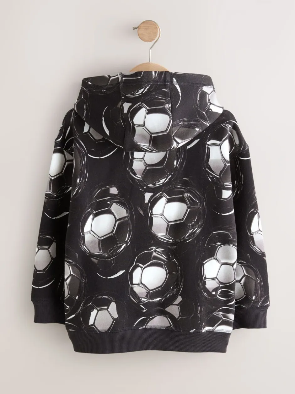 Sweaters En Hoody´S|Next Zwart voetbalprint - Grafische print hoodie voor oudere jongens (3-16jaar)