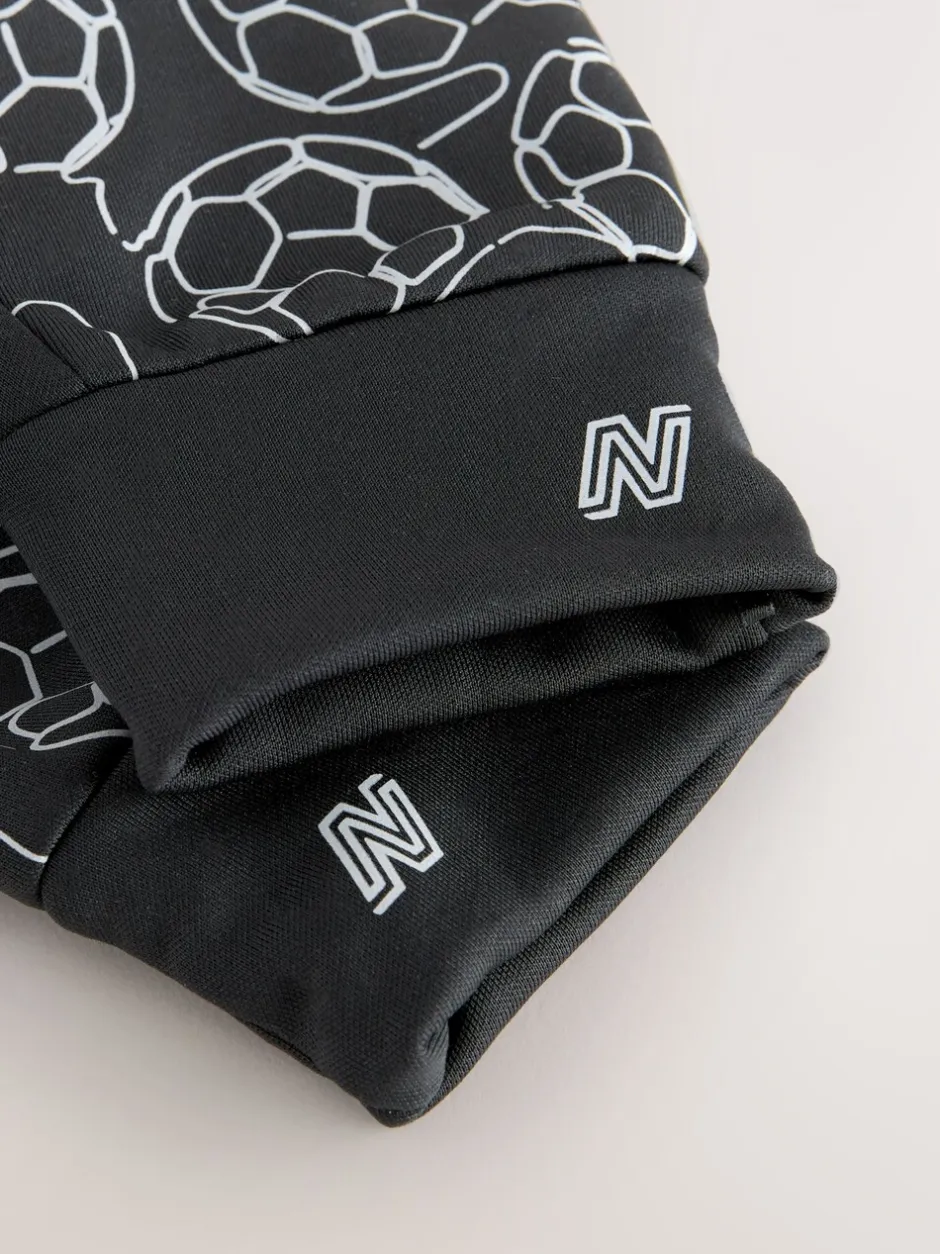 Mutsen, Handschoenen En Sjaals|Next - Sportieve handschoenen (3-16jr) Zwart voetbalprint