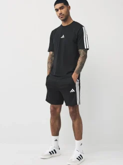 Shorts|adidas Zwart wit - Essential 3-Stripes French Terry Shorts