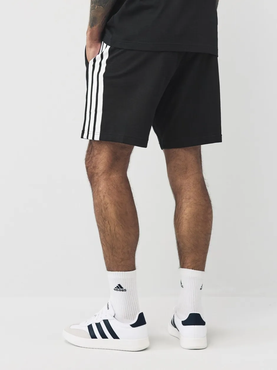 Shorts|adidas Zwart wit - Essential 3-Stripes French Terry Shorts