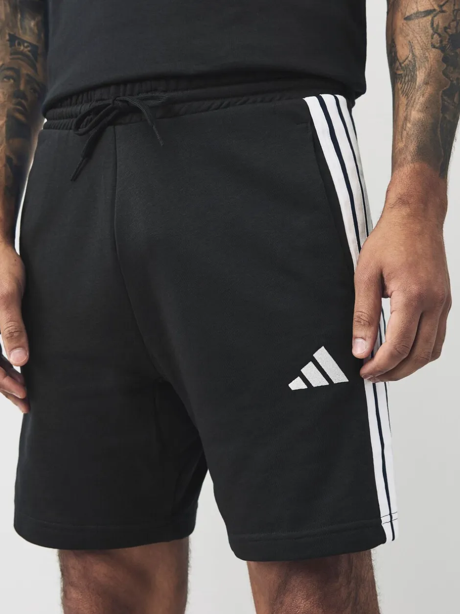 Shorts|adidas Zwart wit - Essential 3-Stripes French Terry Shorts