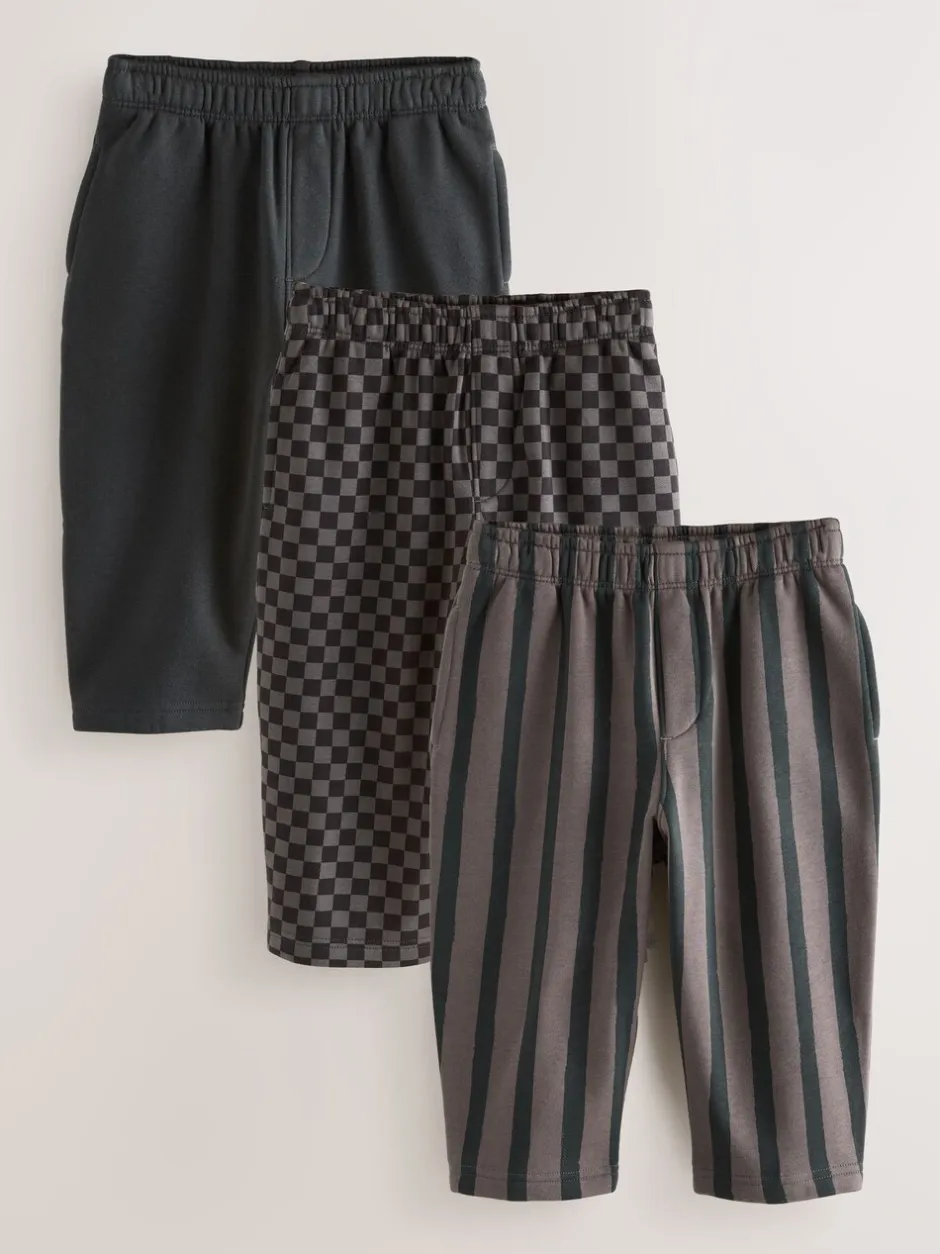 Multipacks|Jeans En Joggingbroeken|Next Zwart/antraciet - Wide Leg Jersey Joggers (3mths-7yrs)