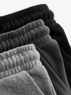 Jeans En Joggingbroeken|Joggingbroeken|Next - Verpakking van 3 zachte joggingbroeken (3 mnd-7 jr) Zwart/antraciet/grijs