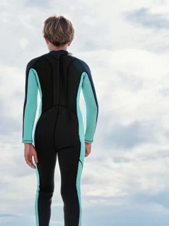 Badkleding|Next - Wetsuit (1 - 16 jr) Zwart/blauw met lange mouw
