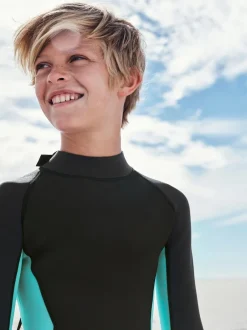 Badkleding|Next - Wetsuit (1 - 16 jr) Zwart/blauw met lange mouw