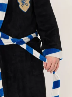 Kamerjassen En Badjassen|Vanilla Underground - Harry Potter Hooded Bathrobe Dressing Gown Zwart/blauw Ravenclaw