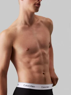 Ondergoed|Ondergoed|Calvin Klein - Icon Cotton Stretch Boxer Trunks 3 Pack Zwart/blauw tonaal
