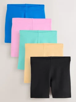 Shorts En Rokken*Next - Set van 5 fietsshorts (3 - 16 jr) Zwart/blauw/roze/meerkleurig