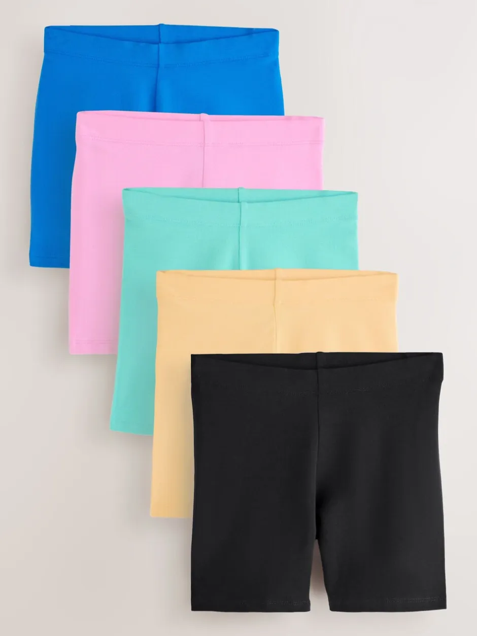 Shorts En Rokken*Next - Set van 5 fietsshorts (3 - 16 jr) Zwart/blauw/roze/meerkleurig
