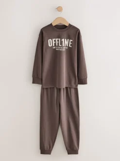 Pyjama's|Nachtkleding En Pyjama's|Next Zwart/bruin - Pyjama met korte pijpen 3 stuks (3-16jaar) (3-16jaar)