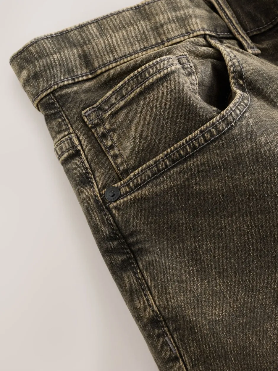 Jeans|Next Zwart/bruin - Rechte, klassieke jeans met stretch