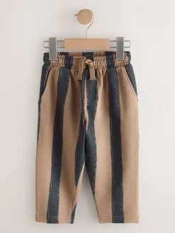 Jeans En Joggingbroeken*Next Zwart/bruin - Wide Leg Jersey Joggers (3mths-7yrs)
