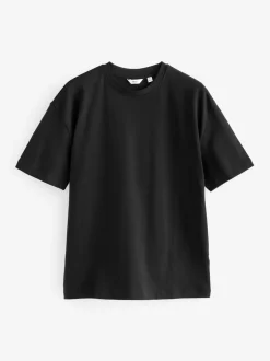 T-Shirts En Hemden*Next Zwart/Bruin/Licht Naturel - Relaxed fit - Verpakking van 3 T-shirts van zware stof