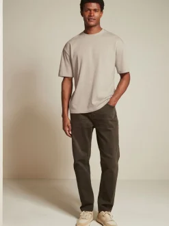 T-Shirts En Hemden*Next Zwart/Bruin/Licht Naturel - Relaxed fit - Verpakking van 3 T-shirts van zware stof