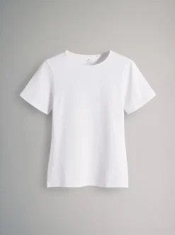 Tops En T-Shirts|The Set - 5 Pack Korte mouwen T-shirts met Ronde hals Zwart/bruin/neutraal/nude/wit