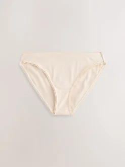 Onderbroeken|Next - Verpakking van 3 geribbelde katoenen slips Zwart/caramel Huidskleur/praline Huidskleur