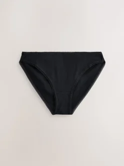 Onderbroeken|Next - Verpakking van 3 geribbelde katoenen slips Zwart/caramel Huidskleur/praline Huidskleur