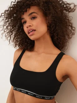 Beha's*Next - Gewatteerde cropped tops met ultiem comfort Zwart/crème/praline huidskleur