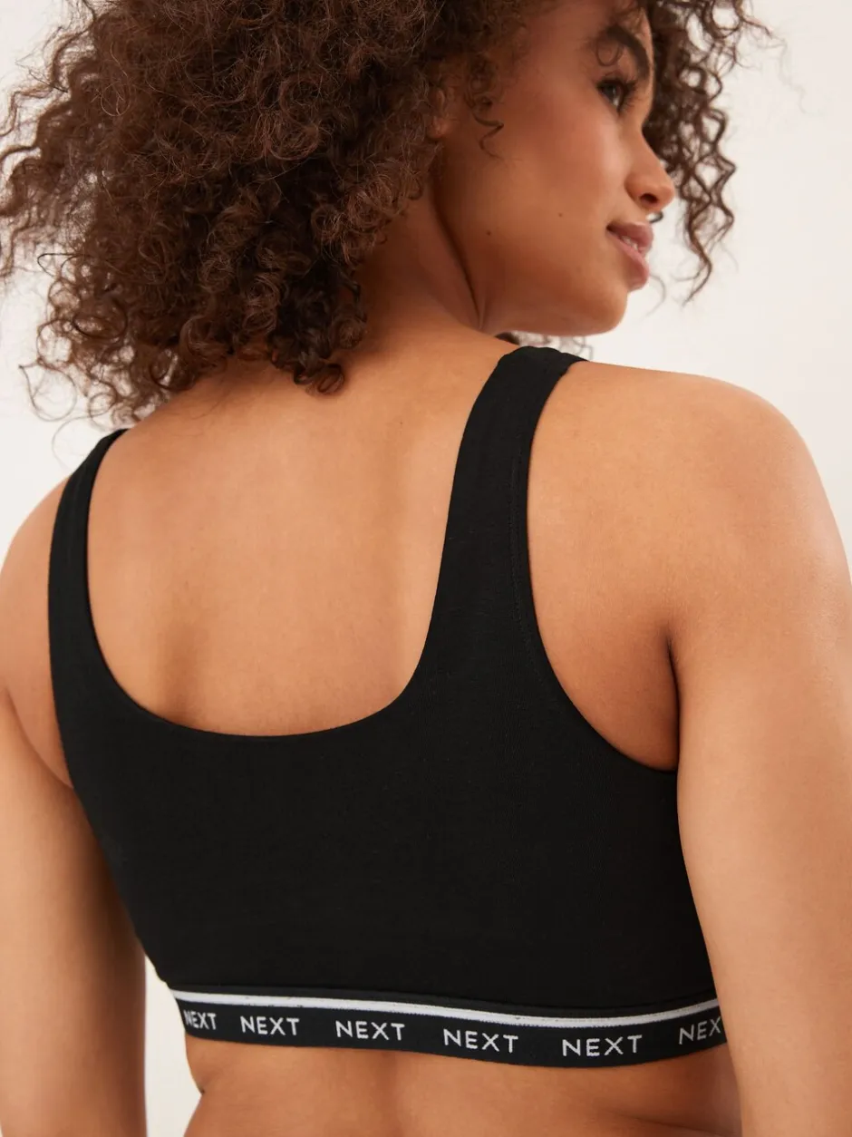 Beha's*Next - Gewatteerde cropped tops met ultiem comfort Zwart/crème/praline huidskleur