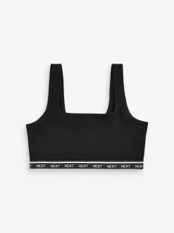 Beha's*Next - Gewatteerde cropped tops met ultiem comfort Zwart/crème/praline huidskleur
