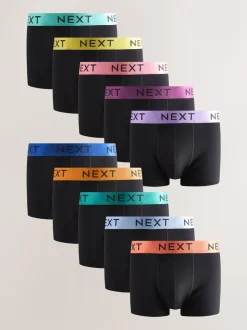 Ondergoed|Ondergoed*Next Zwarte glanzende taillebanden - Hipster boxers van katoenrijke mix