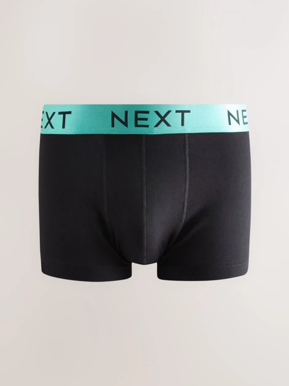 Ondergoed|Ondergoed*Next Zwarte glanzende taillebanden - Hipster boxers van katoenrijke mix