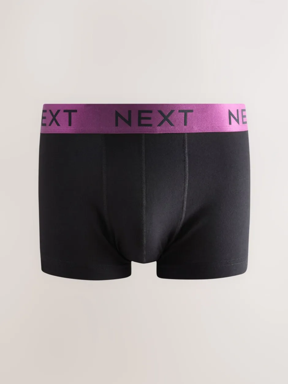 Ondergoed|Ondergoed*Next Zwarte glanzende taillebanden - Hipster boxers van katoenrijke mix