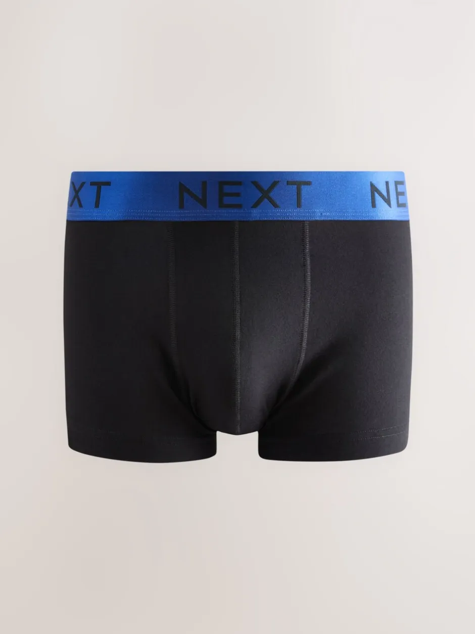 Ondergoed|Ondergoed*Next Zwarte glanzende taillebanden - Hipster boxers van katoenrijke mix