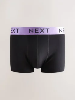 Ondergoed|Ondergoed*Next Zwarte glanzende taillebanden - Hipster boxers van katoenrijke mix