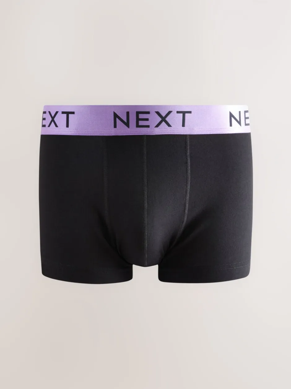 Ondergoed|Ondergoed*Next Zwarte glanzende taillebanden - Hipster boxers van katoenrijke mix