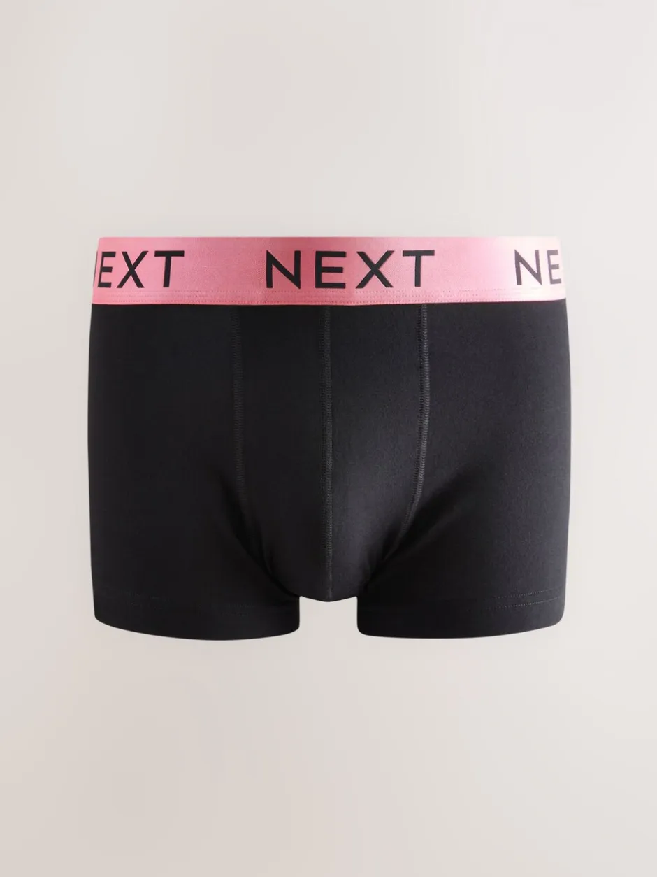 Ondergoed|Ondergoed*Next Zwarte glanzende taillebanden - Hipster boxers van katoenrijke mix