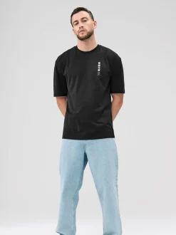 T-Shirts En Hemden|Next - Relaxed fit - T-shirt met kunstenaars/artiestlicentie Zwarte Hokusai