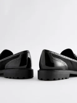 Lage Schoenen|Next - Loafers met dikke zool met profiel en kwastjes Zwarte mix