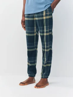Pyjama's*Next - Textured Cosy Motionflex Cuffed Pyjamas Set Zwarte ruit
