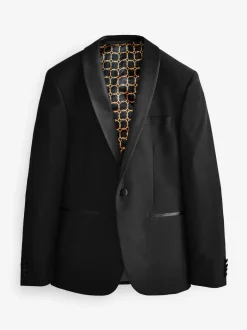 Smokings En Feestkleding|Blazers En Business-Jasjes*Next - Slim Fit - Smoking: colbert Zwarte sjaalkraag