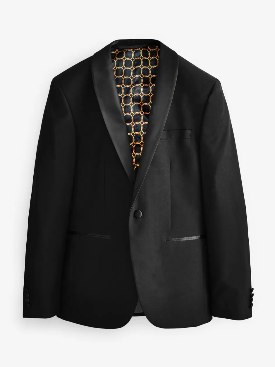 Smokings En Feestkleding|Blazers En Business-Jasjes*Next - Slim Fit - Smoking: colbert Zwarte sjaalkraag