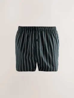 Ondergoed|Ondergoed*Next Zwarte streep - Verpakking van 4 - Geweven boxershorts van puur katoen