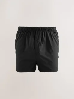 Ondergoed|Ondergoed*Next Zwarte streep - Verpakking van 4 - Geweven boxershorts van puur katoen