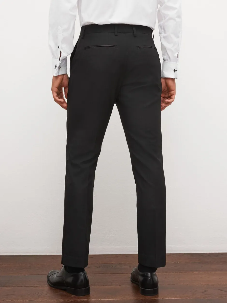 Smokings En Feestkleding|Next - Slim Fit - Pantalon in smokingstijl Zwarte tape met details