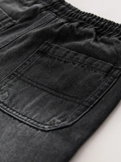 Jeans*Next - Denim jeans met elastische taille (3-16jr) Zwarte wassing